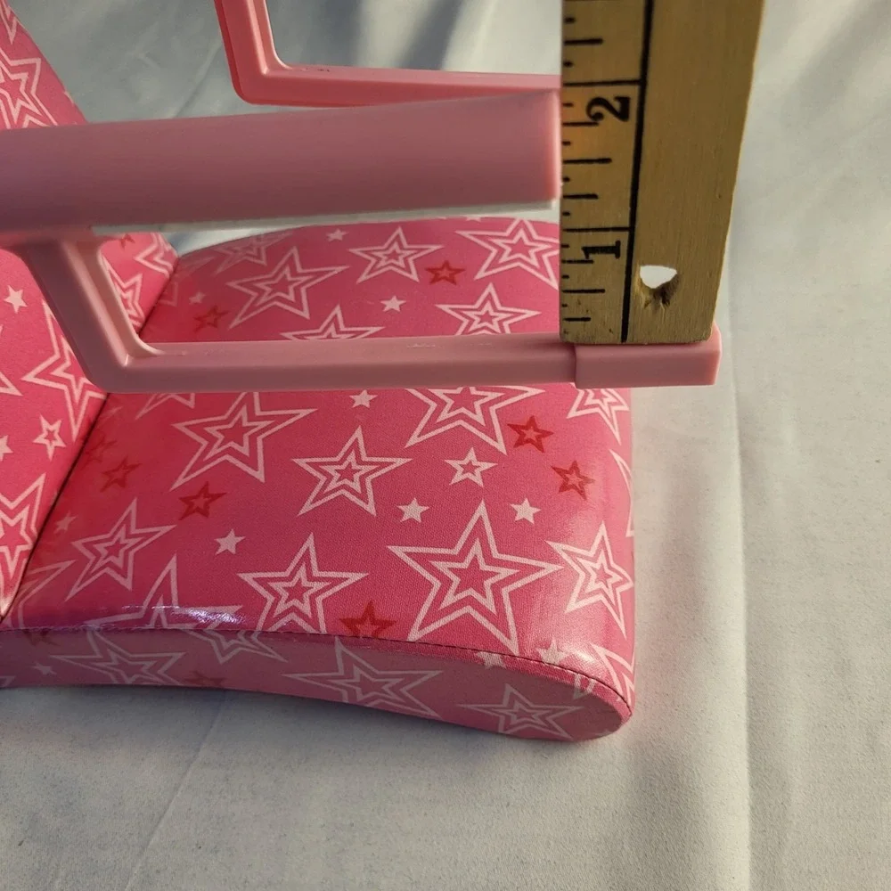 2017 American Girl Doll Pink Stars Bistro Cafe Treat Booster Counter High Chair